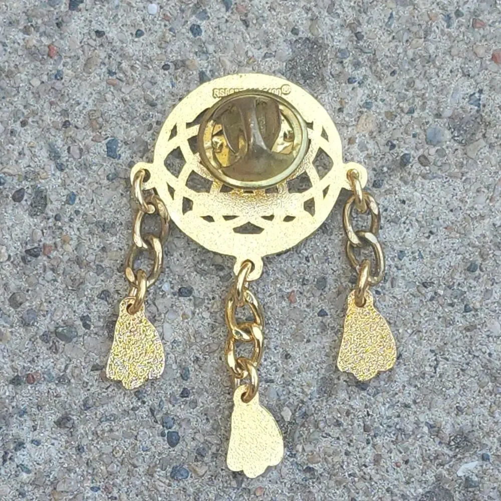 Minnesota Lions Club Diabetes Foundation Dreamcatcher Dangle Enamel Lapel Pin